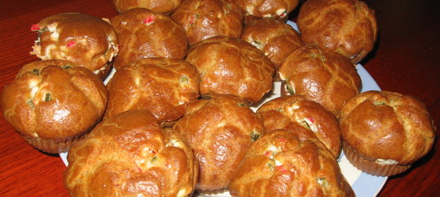 Кексы с крабовыми палочками