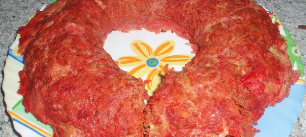 Свекольный кекс с мясом