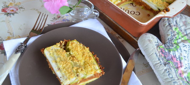 Запеканка из кабачков и кускуса с паприкой