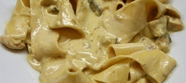 Паста с лесными грибами в сливочном соусе