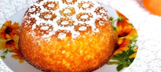 Апельсиновый кекс из манной крупы