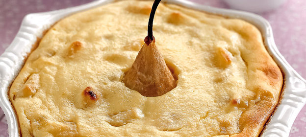 Творожная запеканка с грушами