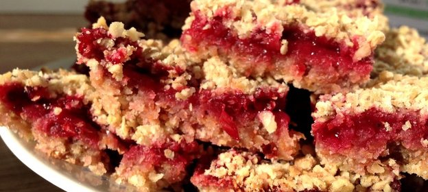 Клюквенное печенье (Cranberry crumble bars)