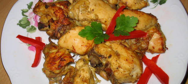 Курица жаренная в собственном соку