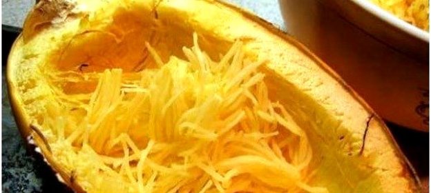 Запеченая тыква-спагетти