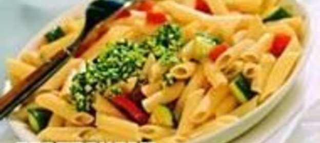 Макароны с песто из шпината