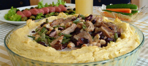 Индюшиная запеканка Три фасоли