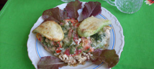 Запеканка с мясом и кабачками