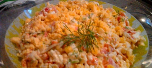 Салат с крабовым мясом