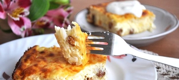 Творожная запеканка с рисом в духовке