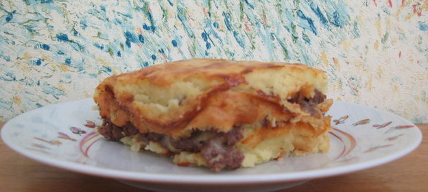 Картофельная запеканка с фаршем и сыром