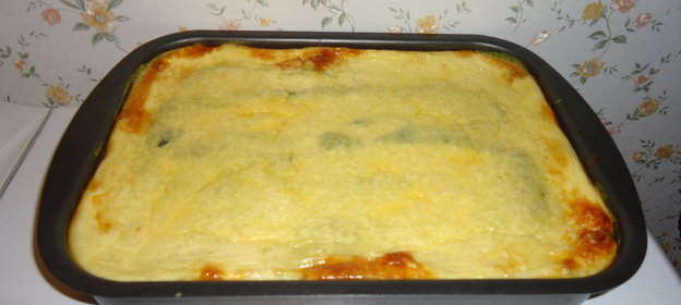 Цветная картофельная запеканка