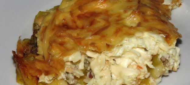 Запеканка из кабачков с мясным фаршем