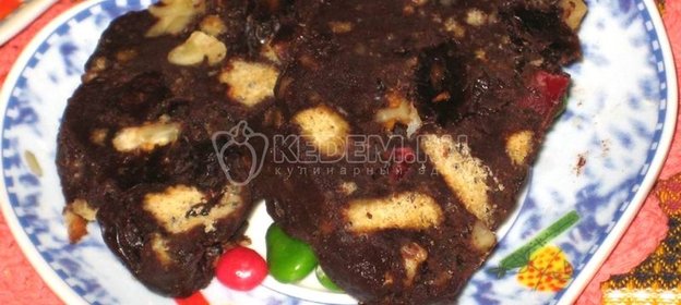 Торт шоколадная колбаска