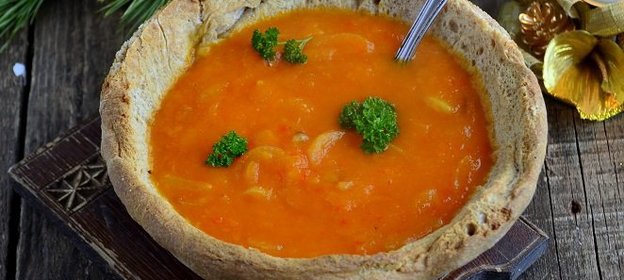 Суп-пюре «Живительный» в хлебных тарелочках