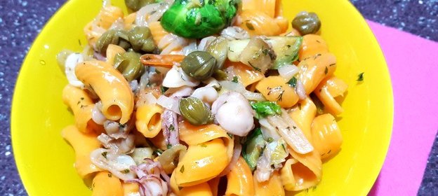 Макароны с морепродуктами