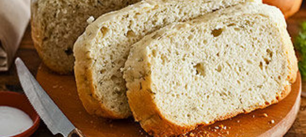 Деревенский хлеб с укропом в мультиварке