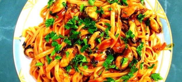 Паста с мидиями