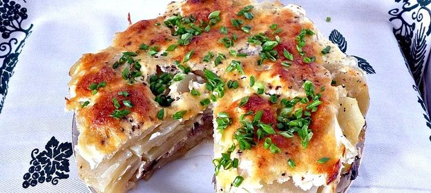 Запеканка из картофеля с грибами