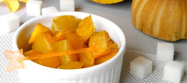 Тыква в духовке кусочками с сахаром