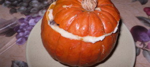 Творожная запеканка в тыковке