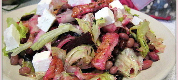 Салат с фасолью Чародейка