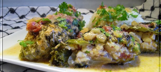 Голубцы из савойской капусты с фетой и грибами