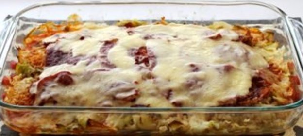 Капустная запеканка с сыром