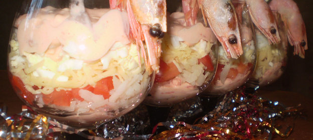 Салат Розовый фламинго(вариант подачи)