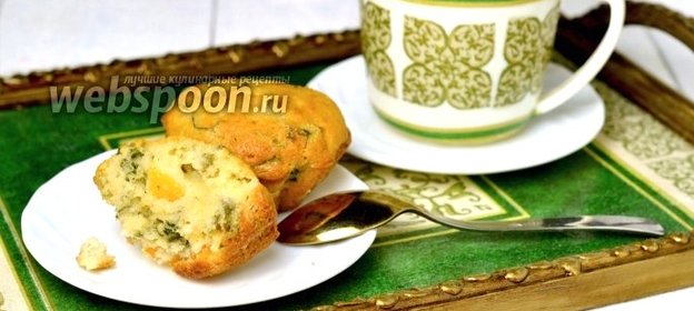 Кексы с щавелем, крапивой и курагой