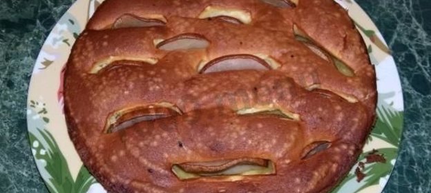 Творожный кекс с грушей