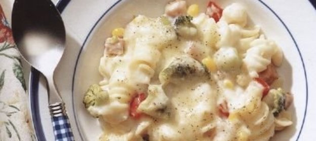 Макароны, запеченные с овощами