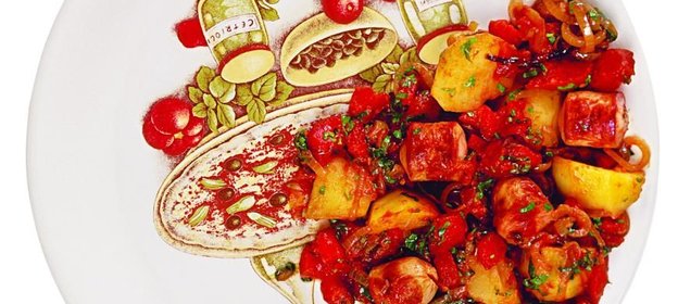 Быстрый гуляш с сосисками