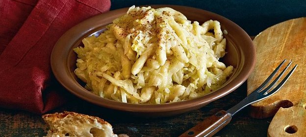 Картофельная лапша с капустой