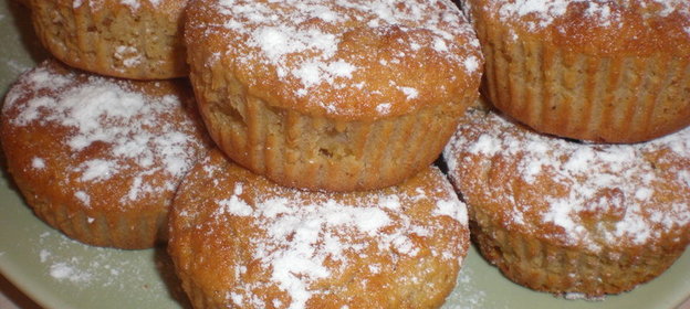 Кексы с бананом (тесто из крошки печенья)