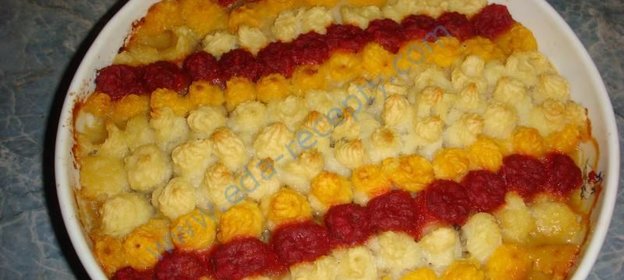 Картофельная запеканка с курицей и грибами