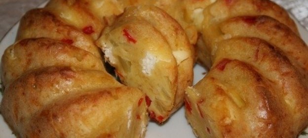 Кекс с перцем и фетой