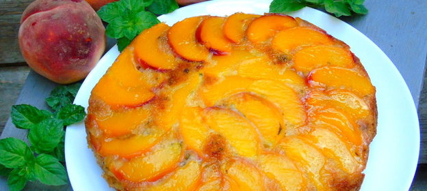 Апельсиново-мятный кекс с нектаринами