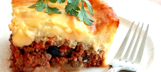 Запеканка картофельная с баклажанами