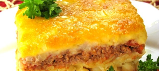 Запеканка с фаршем и макаронами
