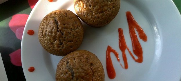 Клубничные кексики