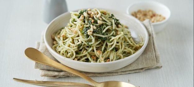 Паста с постным соусом песто