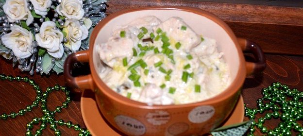 Курочка в сливках с каперсами