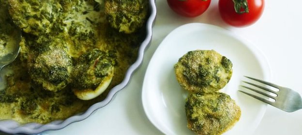 Запеканка из яиц и щавеля