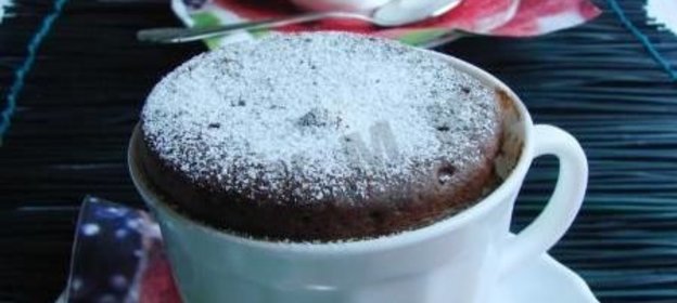 Кекс в кружке в микроволновке за 3 минуты