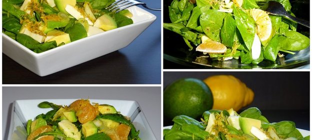 Вариации - САЛАТ со ШПИНАТОМ в мятно-лимонной заправке