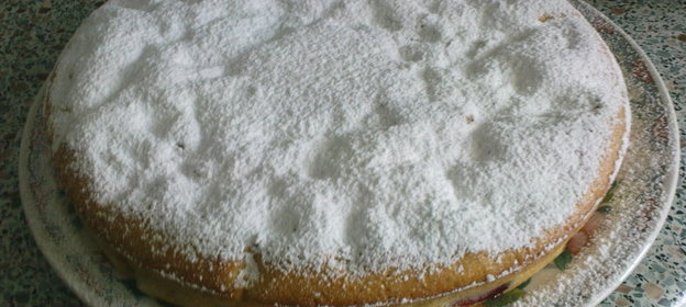 Кекс с персиками