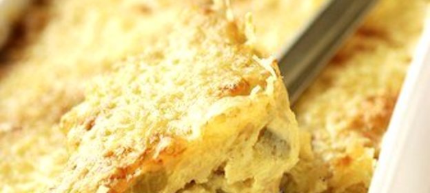 Картофельная запеканка с жареным пореем и тимьяном