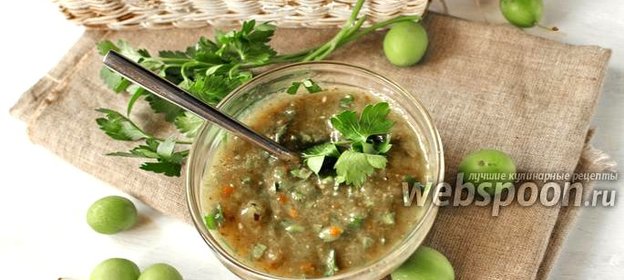 Ткемали из зелёной алычи