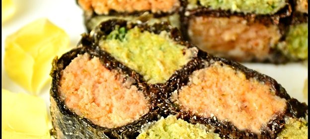 Рыбная запеканка в листах нори